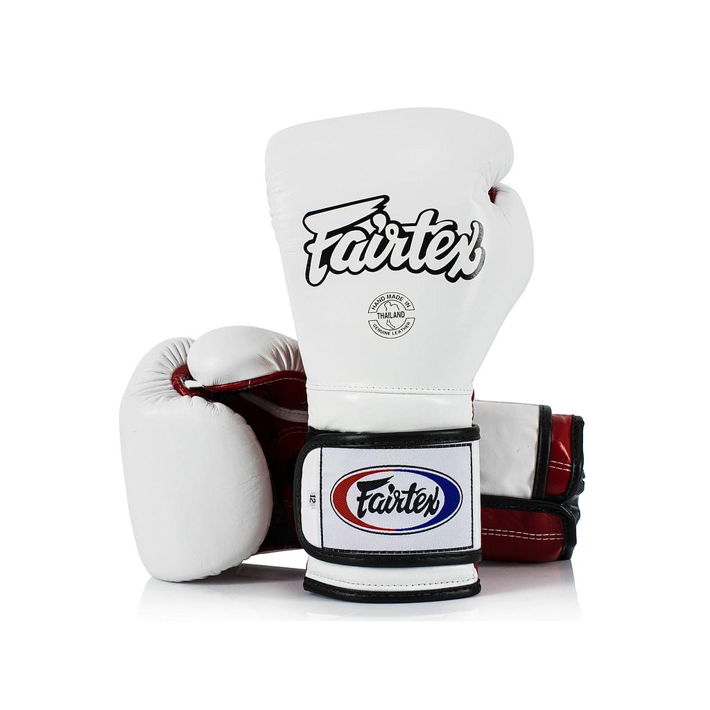 Fairtex Boxing Gloves BGV9 Mexican Style, White-Red