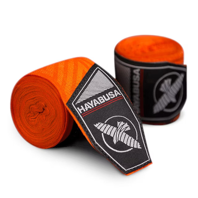 Hayabusa Hand Wraps Perfect Stretch Orange Maze 4.5m Semi-Elastic 