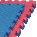 Kampfsportmatte 1mx1mx3cm, Rot-Blau