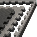 Kampfsportmatte Grappling 1mx1mx3cm, Schwarz-Grau