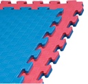 Kampfsportmatte 1mx1mx2cm, Rot-Blau