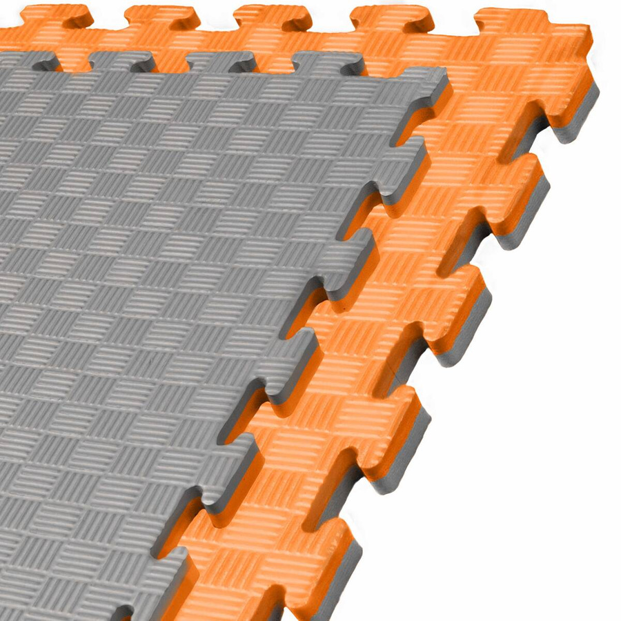 Kampfsportmatte 1mx1mx2cm, Orange-Grau