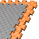 Kampfsportmatte 1mx1mx2cm, Orange-Grau