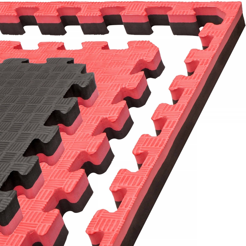 Martial Arts Mat 1mx1mx3cm, Black-Red