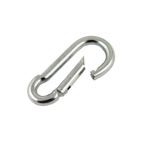 Karabinerhaken 10cm, Silber