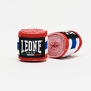 Leone Boxbandagen 3,5m Halbelastisch, Rot-Weiss-Blau