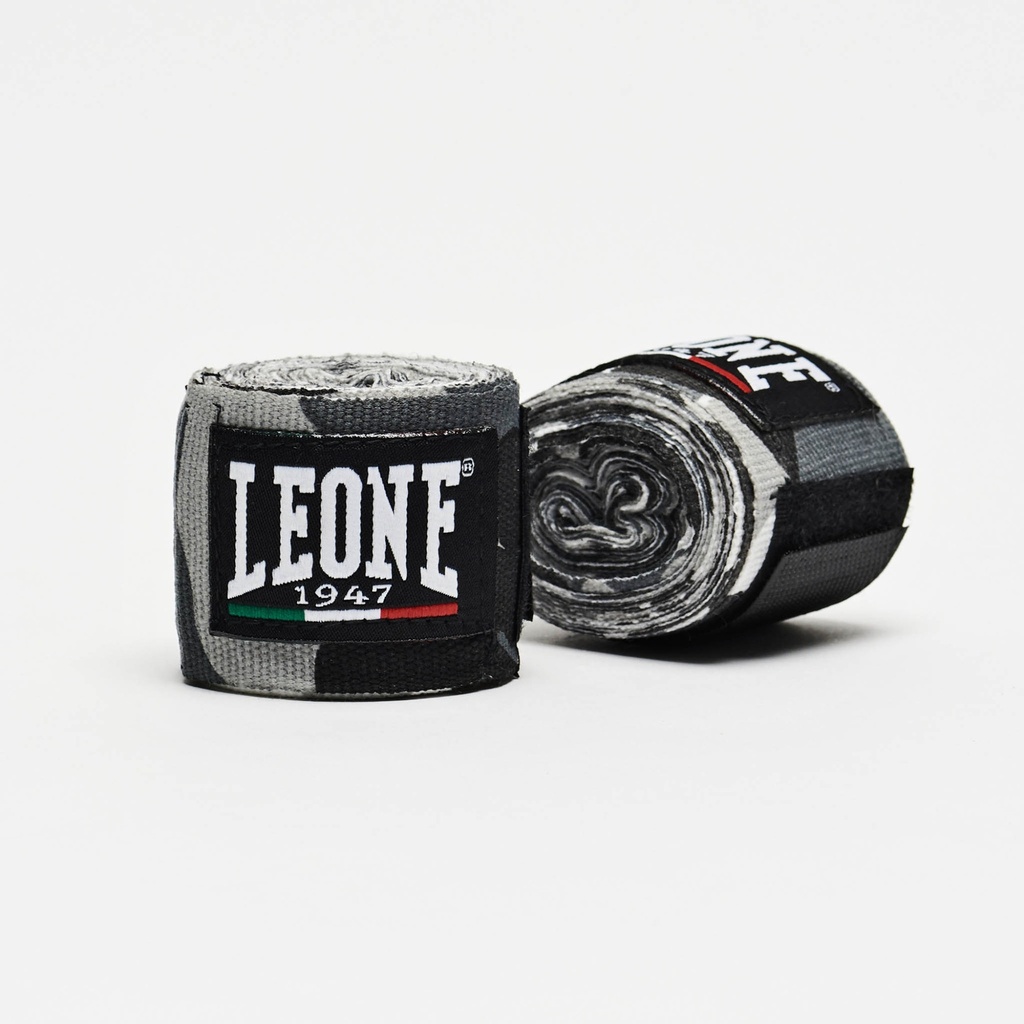 SALE 1 Leone Boxbandagen 3,5m Halbelastisch, Camo-Grau