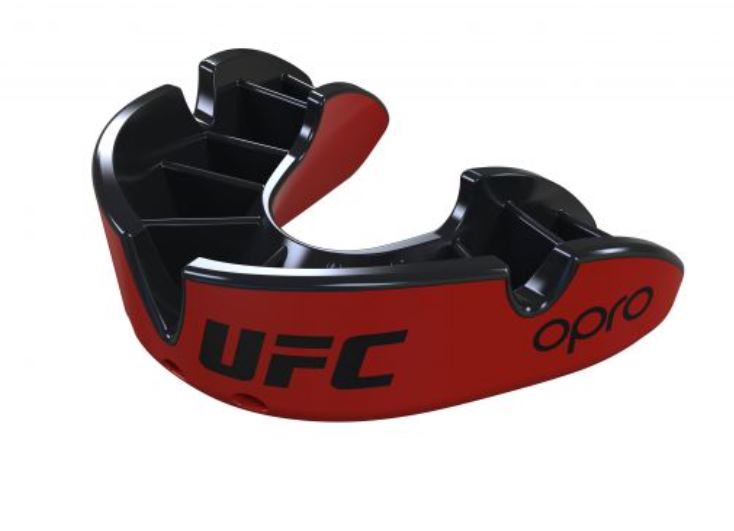 Opro x UFC Mouthguard Silver, Red-Black
