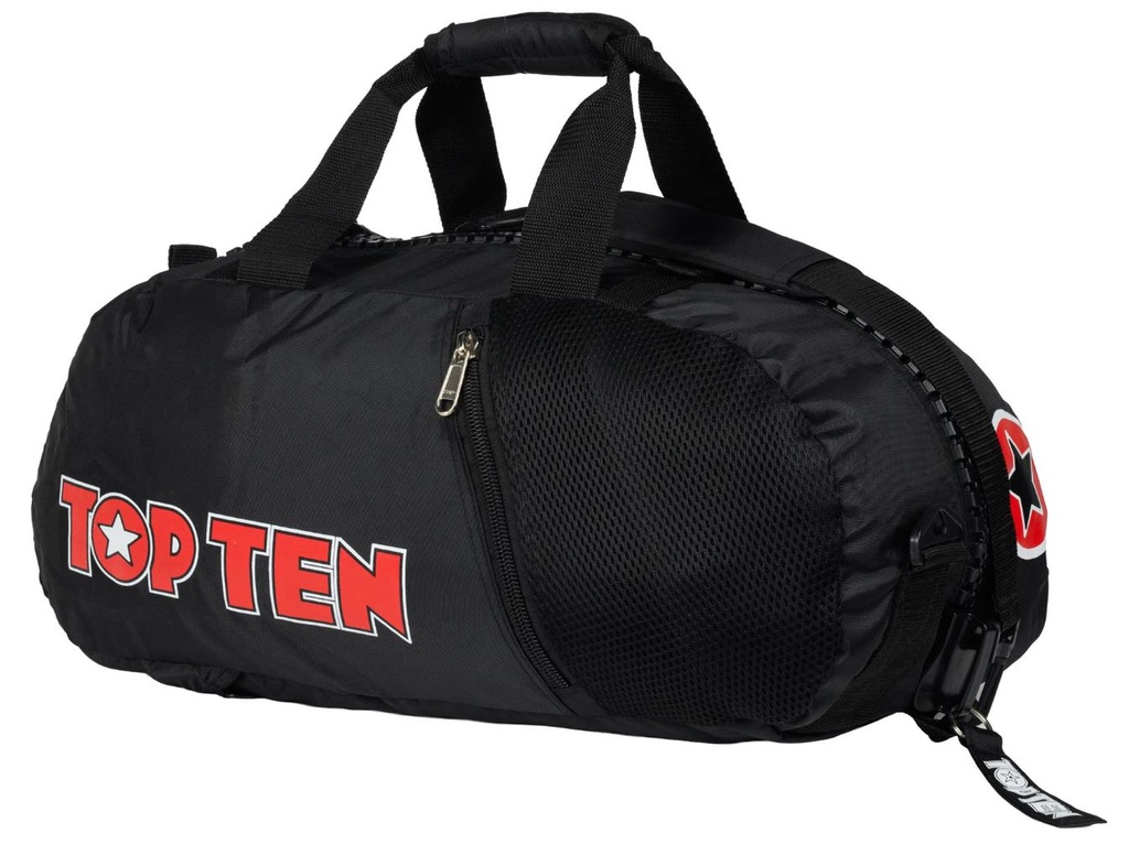 Top Ten Gym Bag/Backpack L, Black-Red