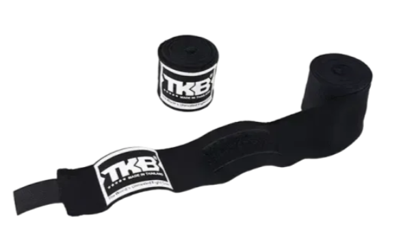 Top King Boxbandagen 4,5m Halbelastisch, Schwarz