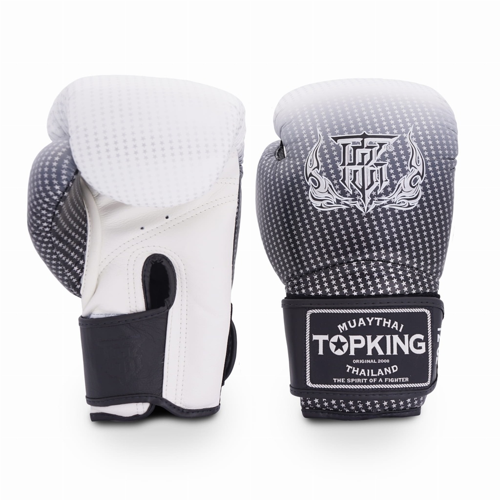 Top King Boxing Gloves Super Star Air, Black-White