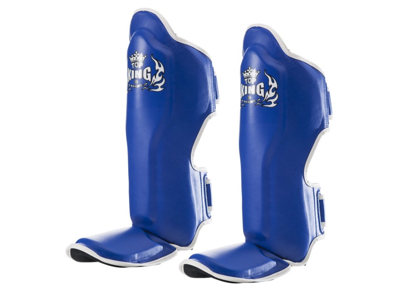 Top King Schienbeinschoner Pro Leder, Blau