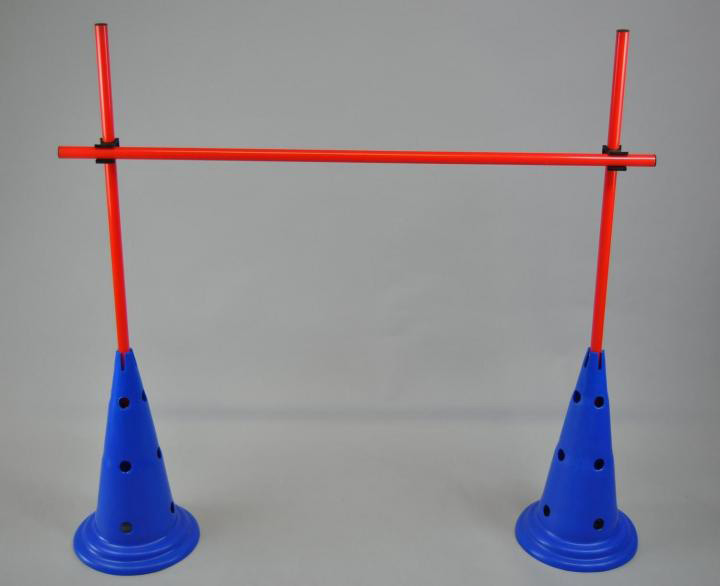 Trainingsstangen-Set für Markierungskegel, 8 Stück, rot