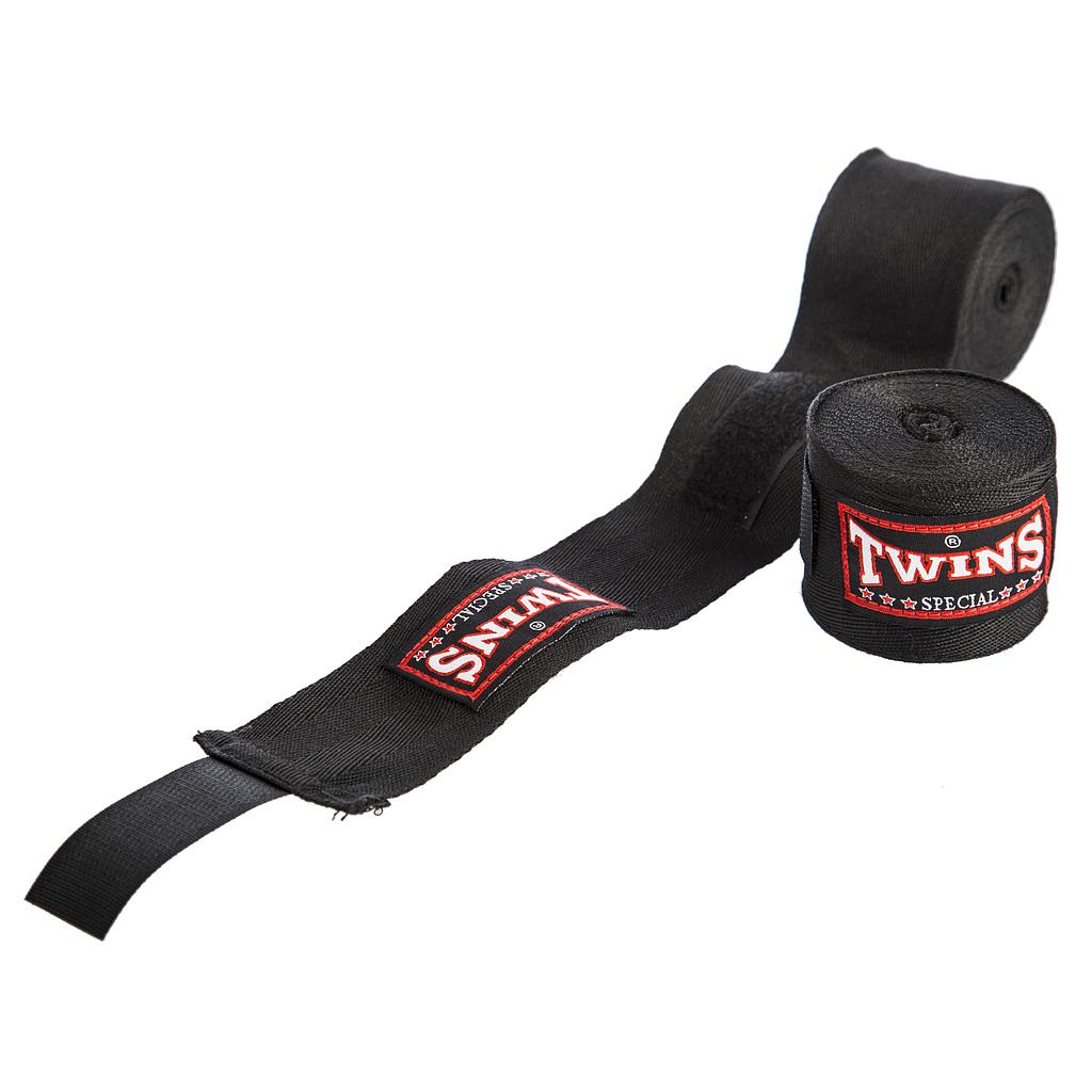Twins Hand Wrap CH1 5m Cotton Inelastic, Black