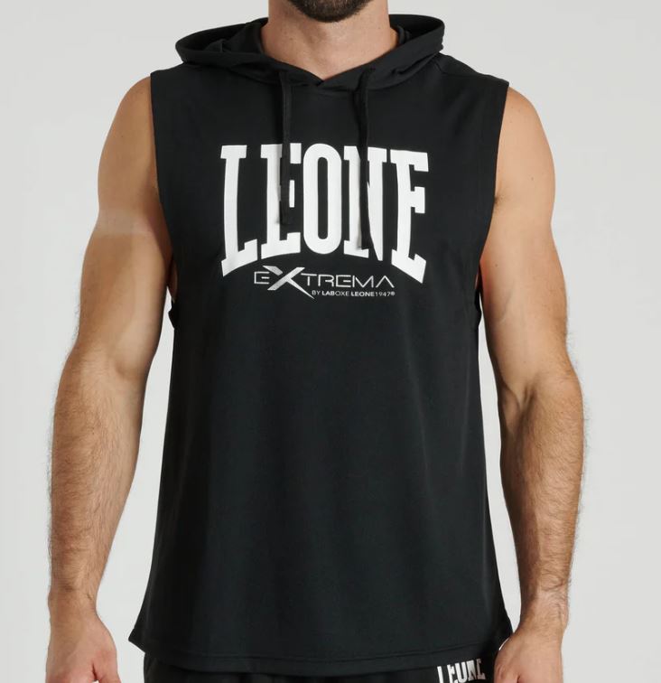 Leone Hoodie Ärmellos, Schwarz