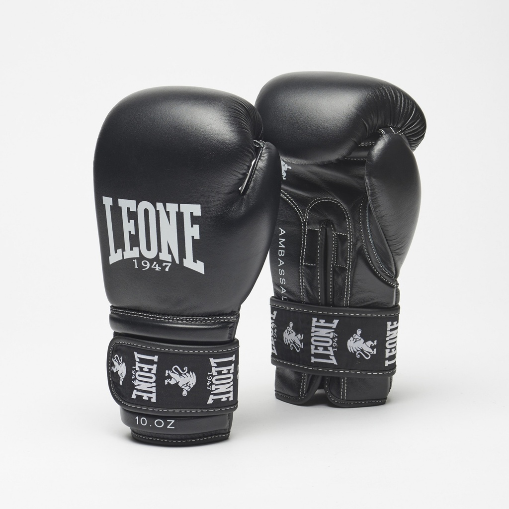 SALE 11 Leone Boxhandschuhe Ambassador, Schwarz