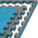 Kampfsportmatte 1mx1mx3cm, Blau-Grau