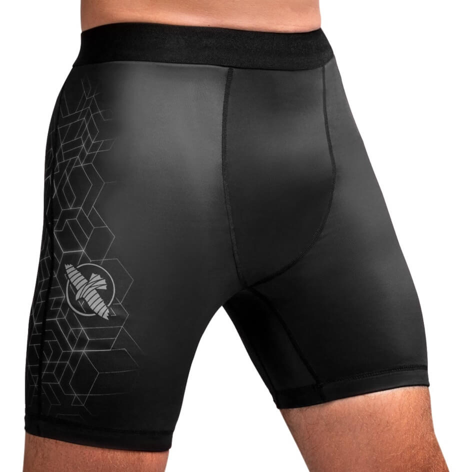 Hayabusa Compression Shorts Geo, Black-Grey