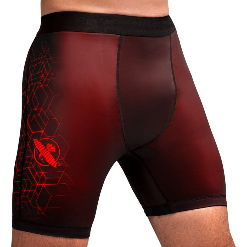 SALE 95 Hayabusa Compression Shorts Geo, Schwarz-Rot
