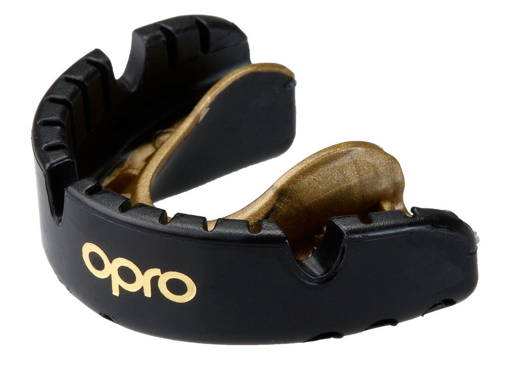 Opro Mundschutz Gold Braces, Schwarz-Gold