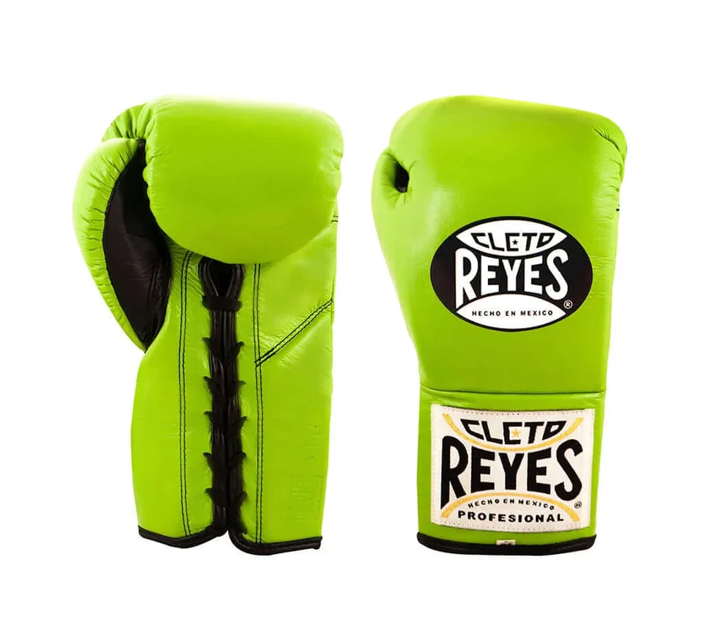 Cleto Reyes Boxhandschuhe Professional Fight mit Schnürung, Grün
