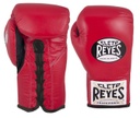 SALE 56 Cleto Reyes Boxhandschuhe Profight Safetec mit Schnürung, Rot
