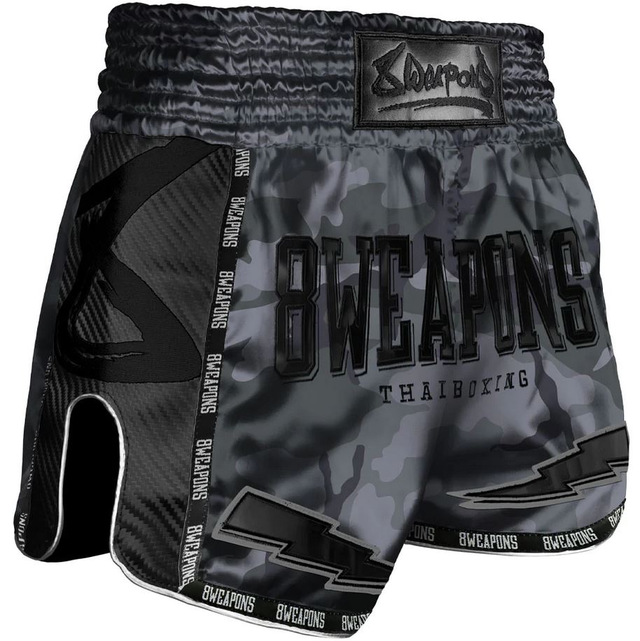 8Weapons Muay Thai Shorts Carbon Night Camo
