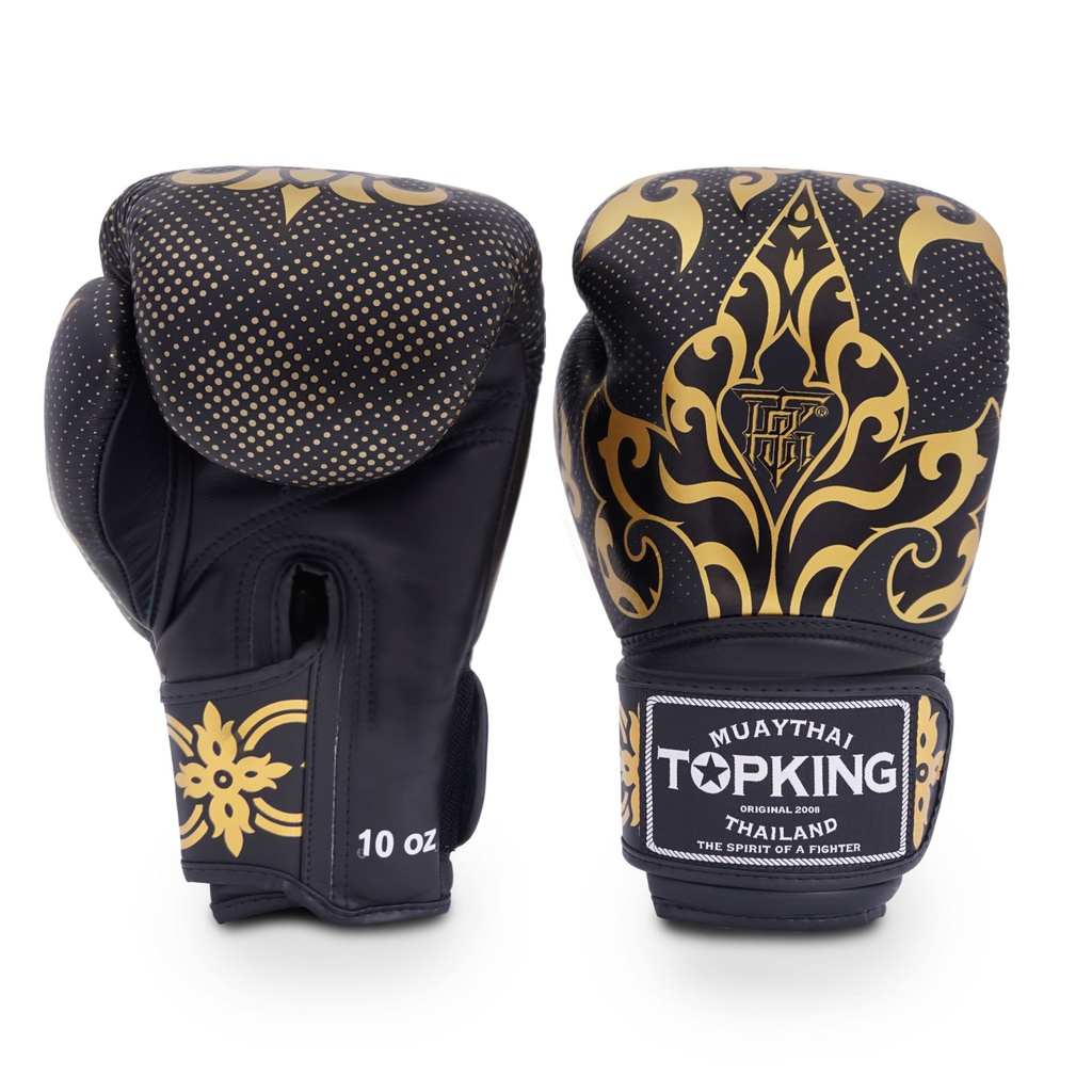 Top King Boxhandschuhe Kanok, Schwarz-Gold