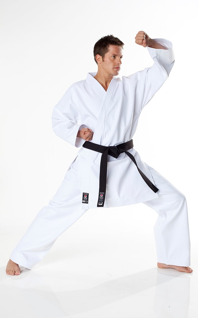 Tokaido Karate Anzug Tsunami Silber 12oz, Weiß