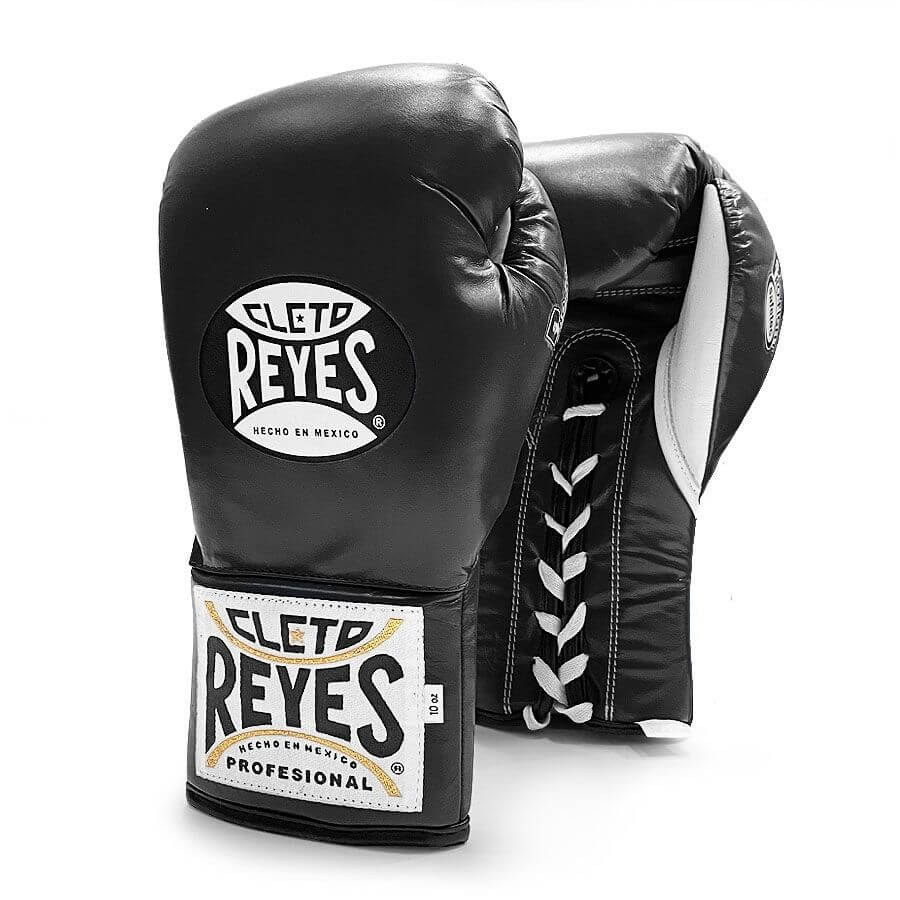 Cleto Reyes Boxhandschuhe Profight Safetec mit Schnürung, Schwarz
