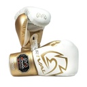 Rival Boxhandschuhe RS100 Professional Sparring mit Schnürung, Weiß-Gold
