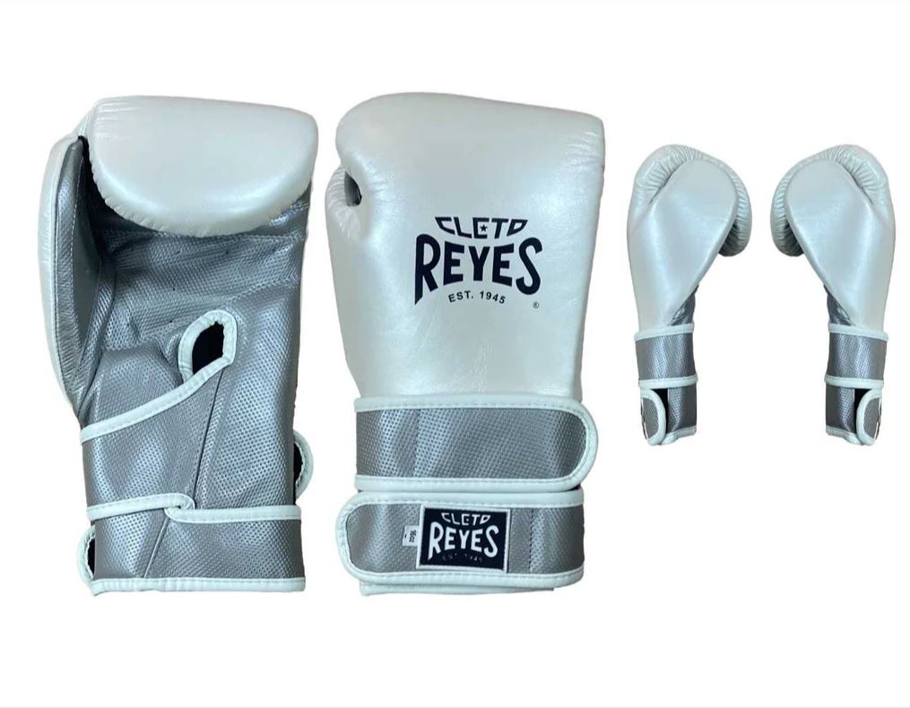 Cleto Reyes Boxhandschuhe Hero Double Strap, Perlweiss
