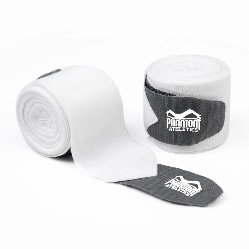 Phantom Boxbandagen Impact 4m Halbelastisch, Weiß
