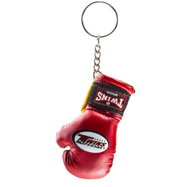 Twins Mini Boxing Glove Keyring, Red