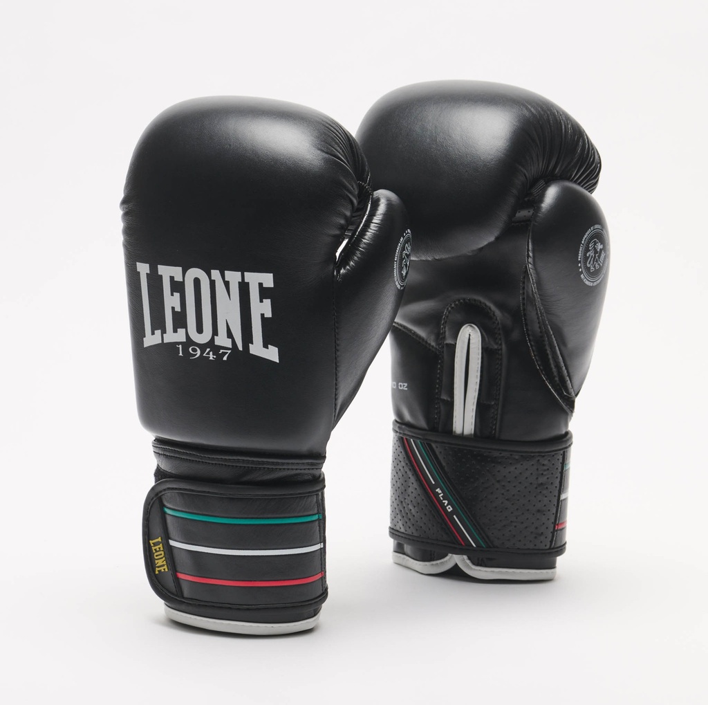 SALE 15 Leone Boxhandschuhe Flag, Schwarz