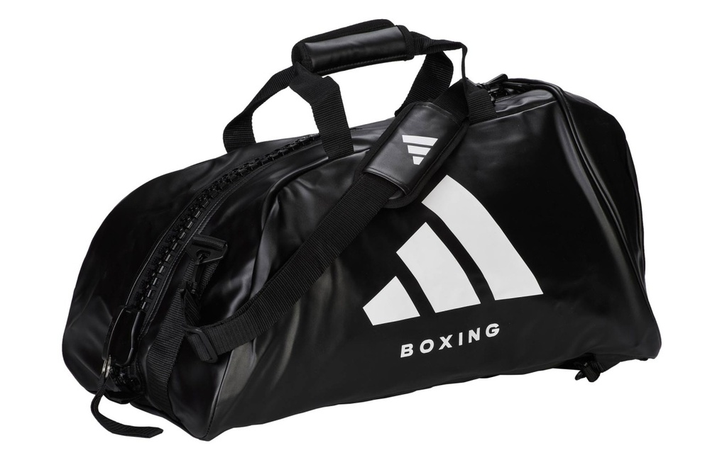 adidas Sporttasche/Rucksack BOXING 2in1 L PU, Schwarz-Weiss