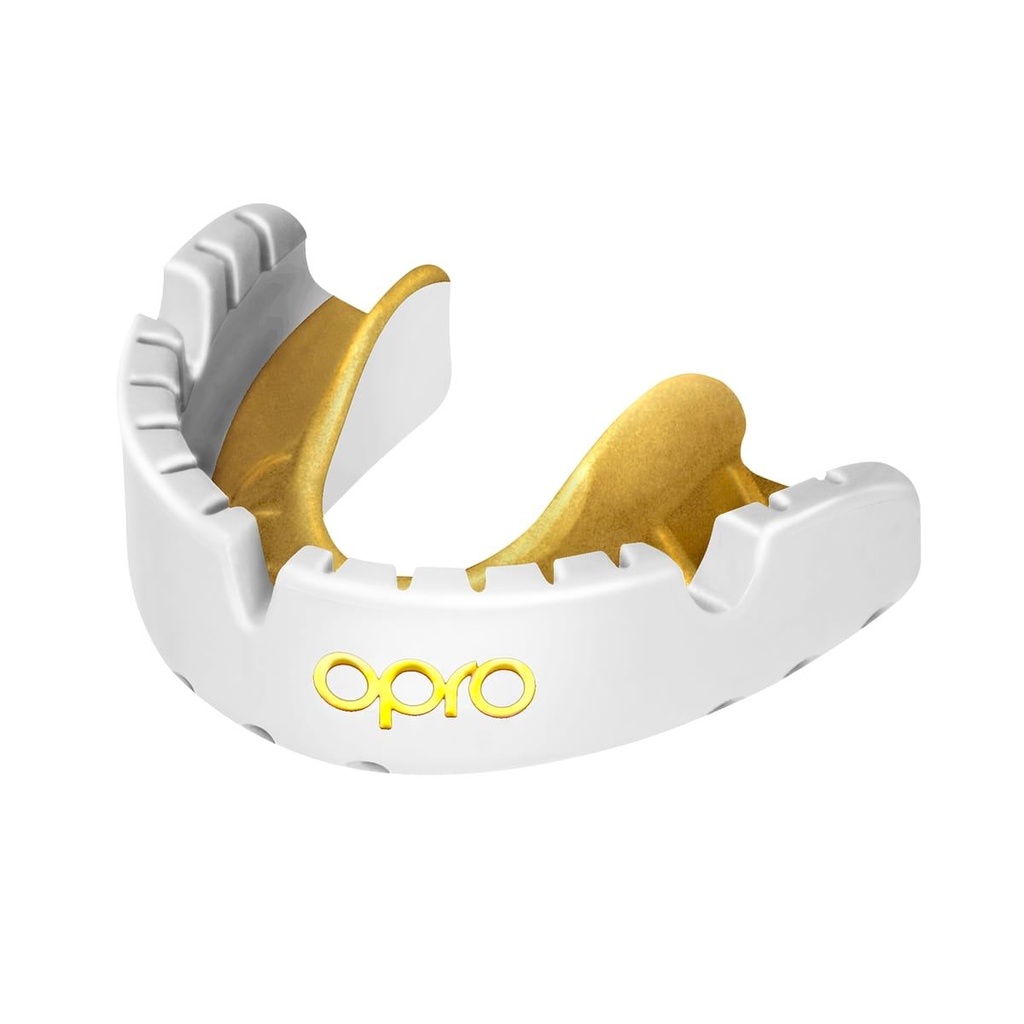 Opro x UFC Mouthguard Gold Braces for Braces, White-Gold