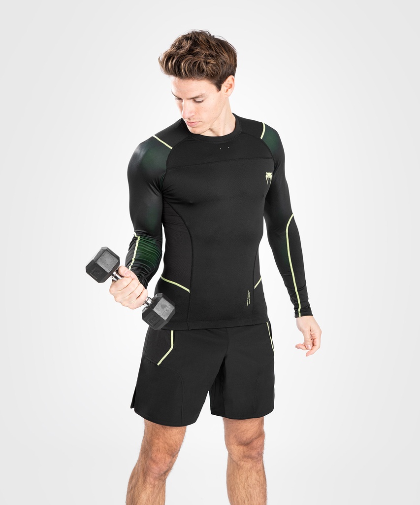 SALE 196 Venum Rash Guard Fusion 2.0, Schwarz-Gelb