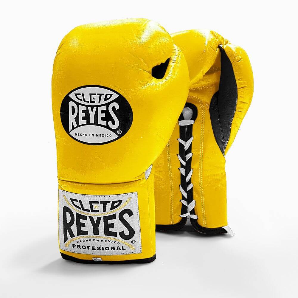 Cleto Reyes Boxhandschuhe Professional Fight mit Schnürung, Gelb