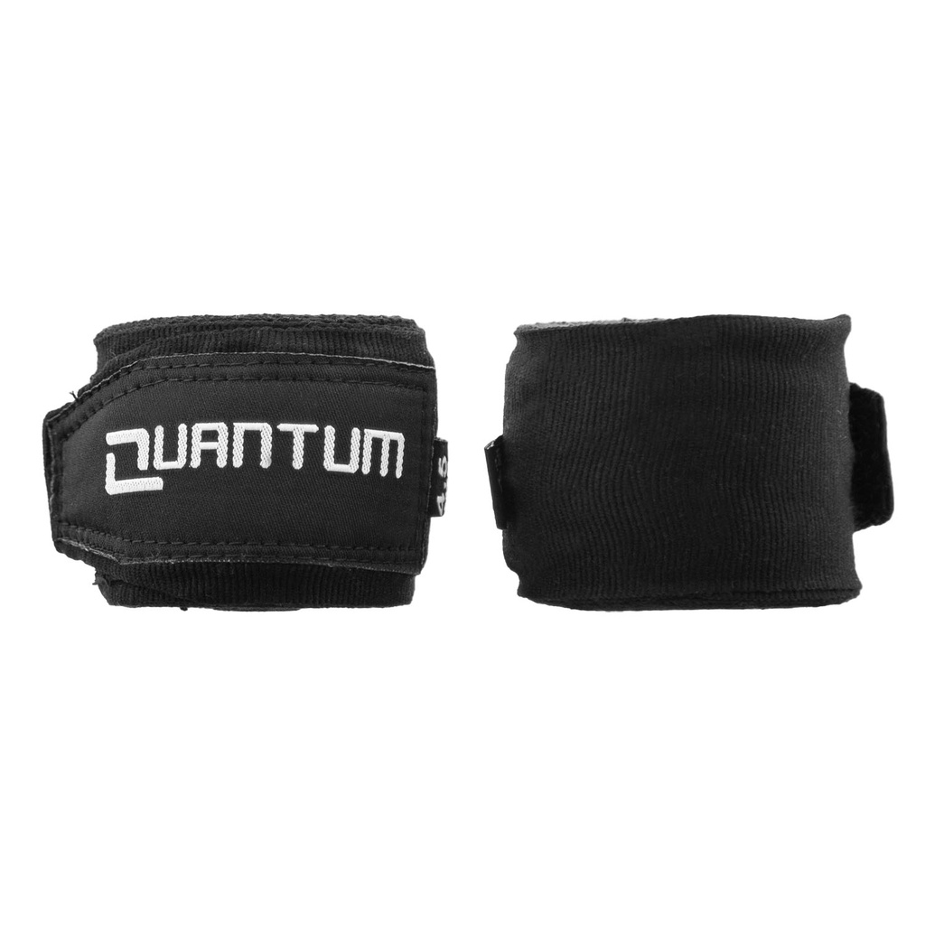 Quantum Boxbandagen 5,5m Halbelastisch, Schwarz
