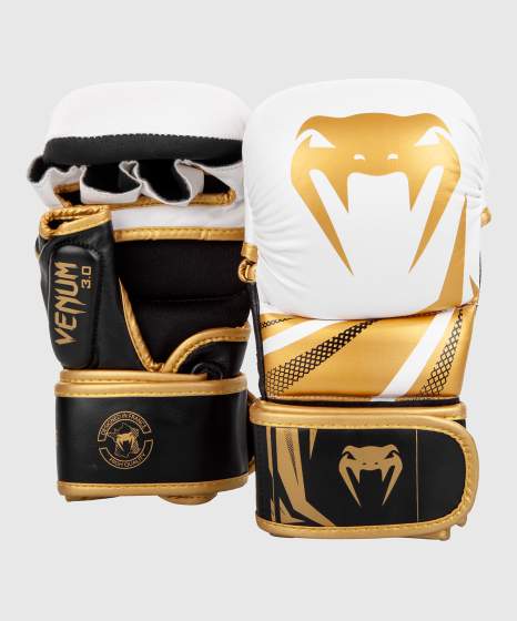 Venum MMA Sparring Handschuhe Challenger 3.0, Weiß-Gold