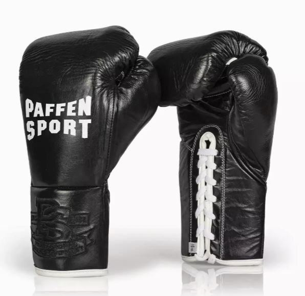Paffen Sport Boxing Gloves Pro Classic Fight Laces, Black