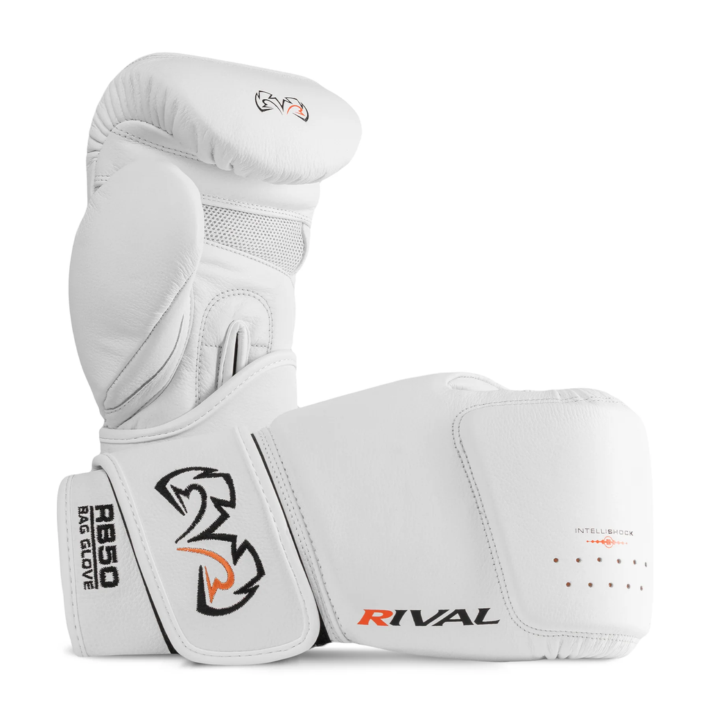 Rival Bag Gloves RB50 Intelli-Shock Compact, White