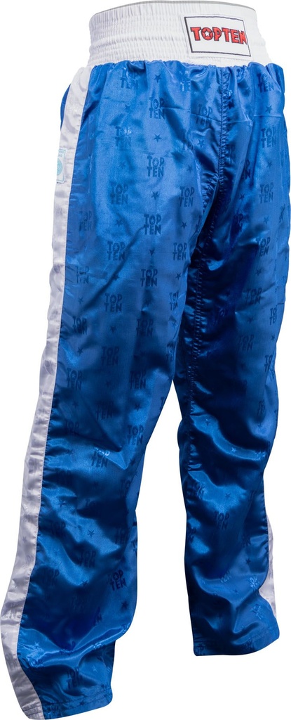 Top Ten Kickboxhose WAKO Classic, Blau-Weiss