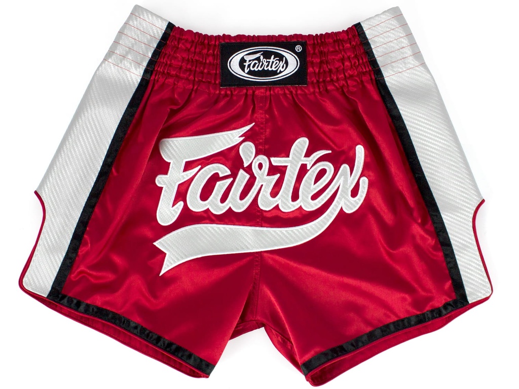 Fairtex Muay Thai Shorts BS1704, Rot-Weiß
