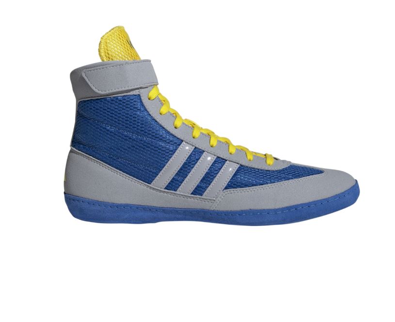 adidas Ringerschuhe Combat Speed 4, Blau-Grau-Gelb