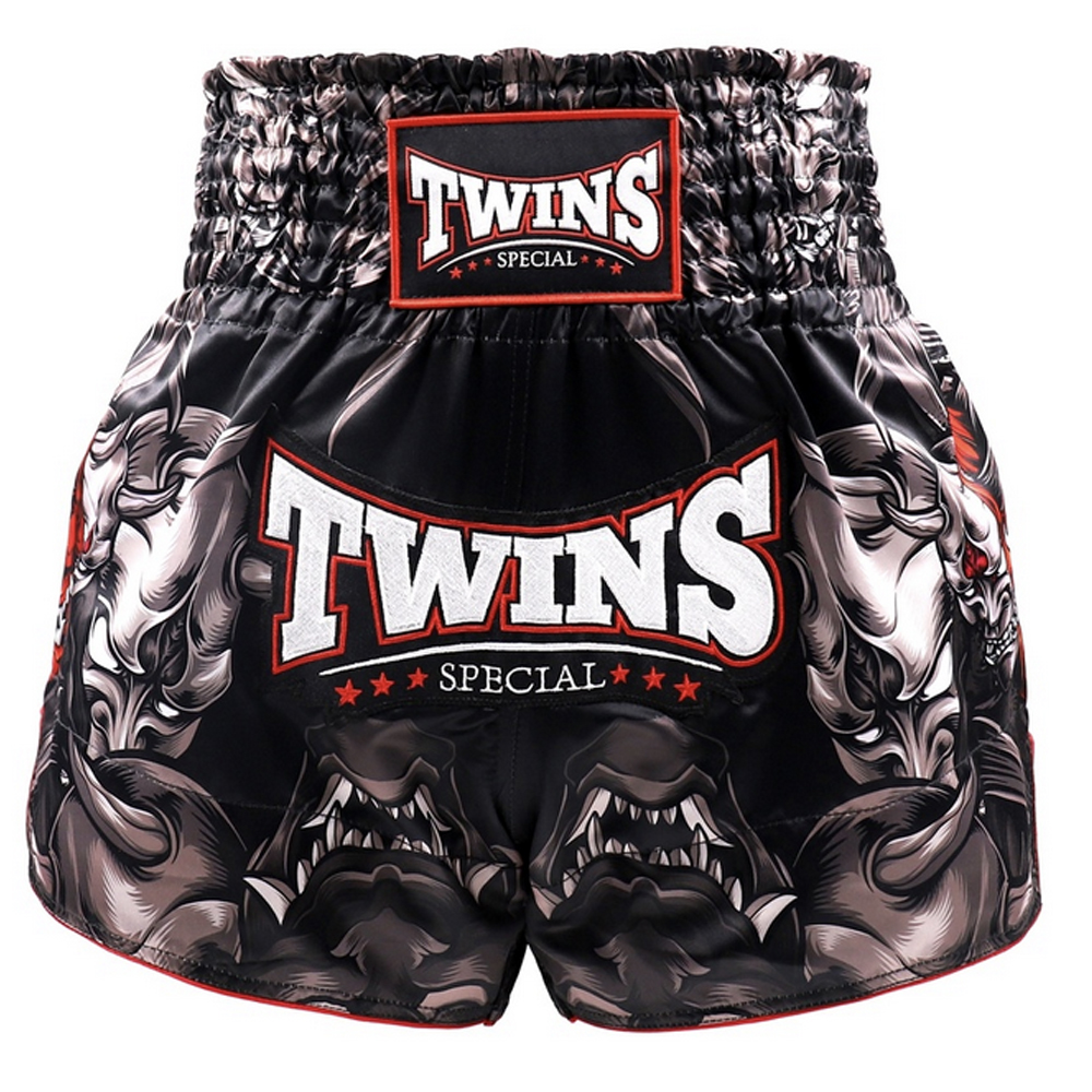 Twins Muay Thai Shorts Kabuki, Schwarz