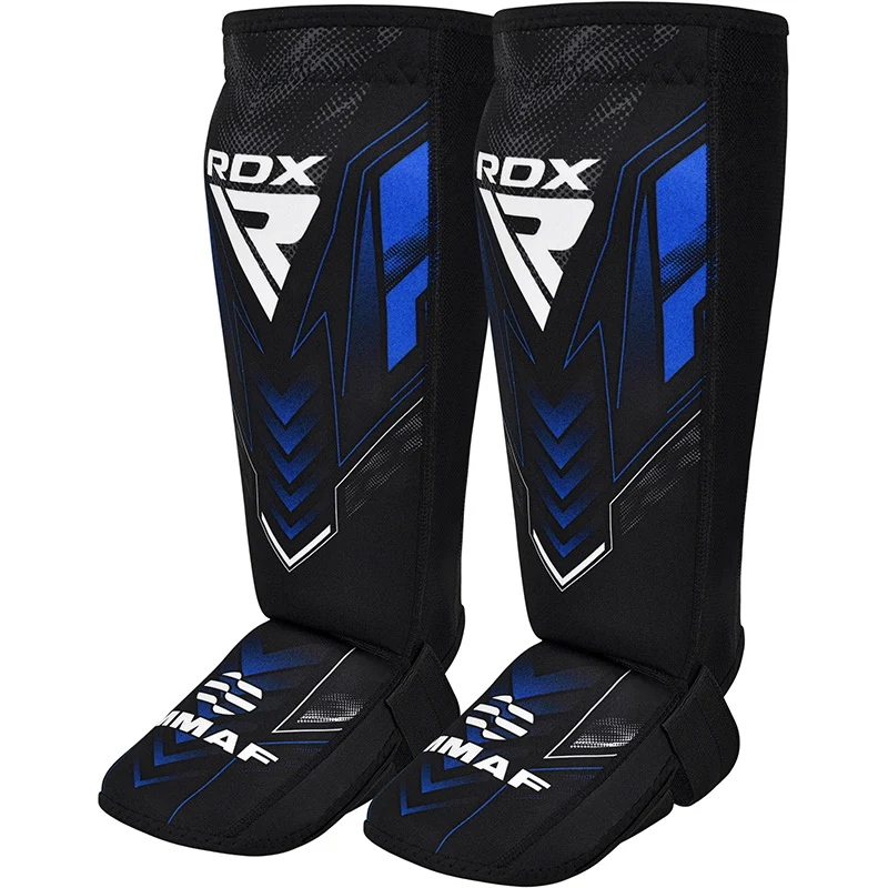RDX Shin Guards IMMAF, Black-Blue
