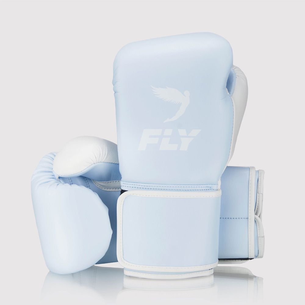 Fly Boxhandschuhe Superloop X, Hellblau-Weiss