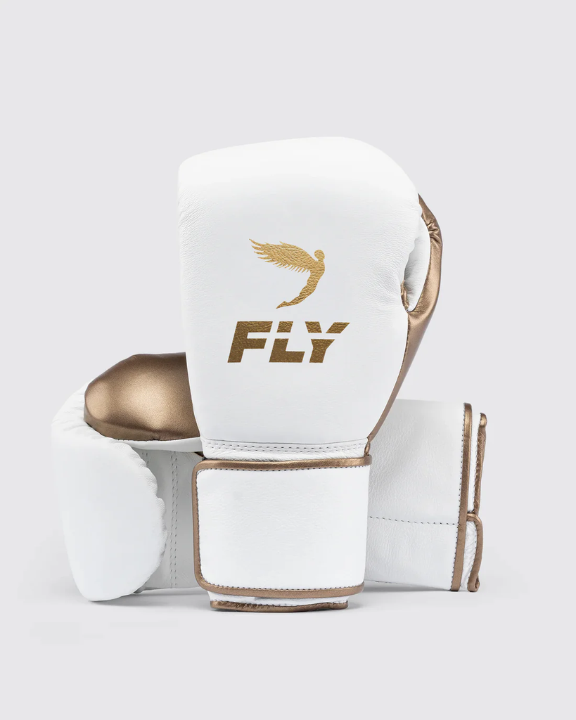 Fly Boxing Gloves Superloop 2, White-Gold